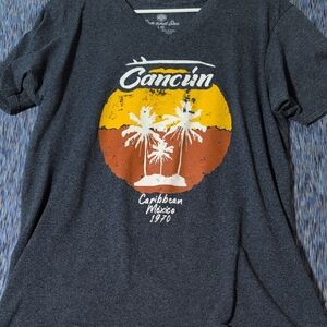 Navy Blue Cancun Graphic Tee